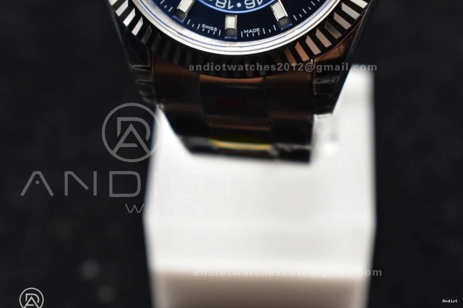 Skydweller SS A23J Oyster Blue Edition on SS Best Dial Noob Bracelet 0122